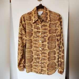 Snake Print Blouse By Tess